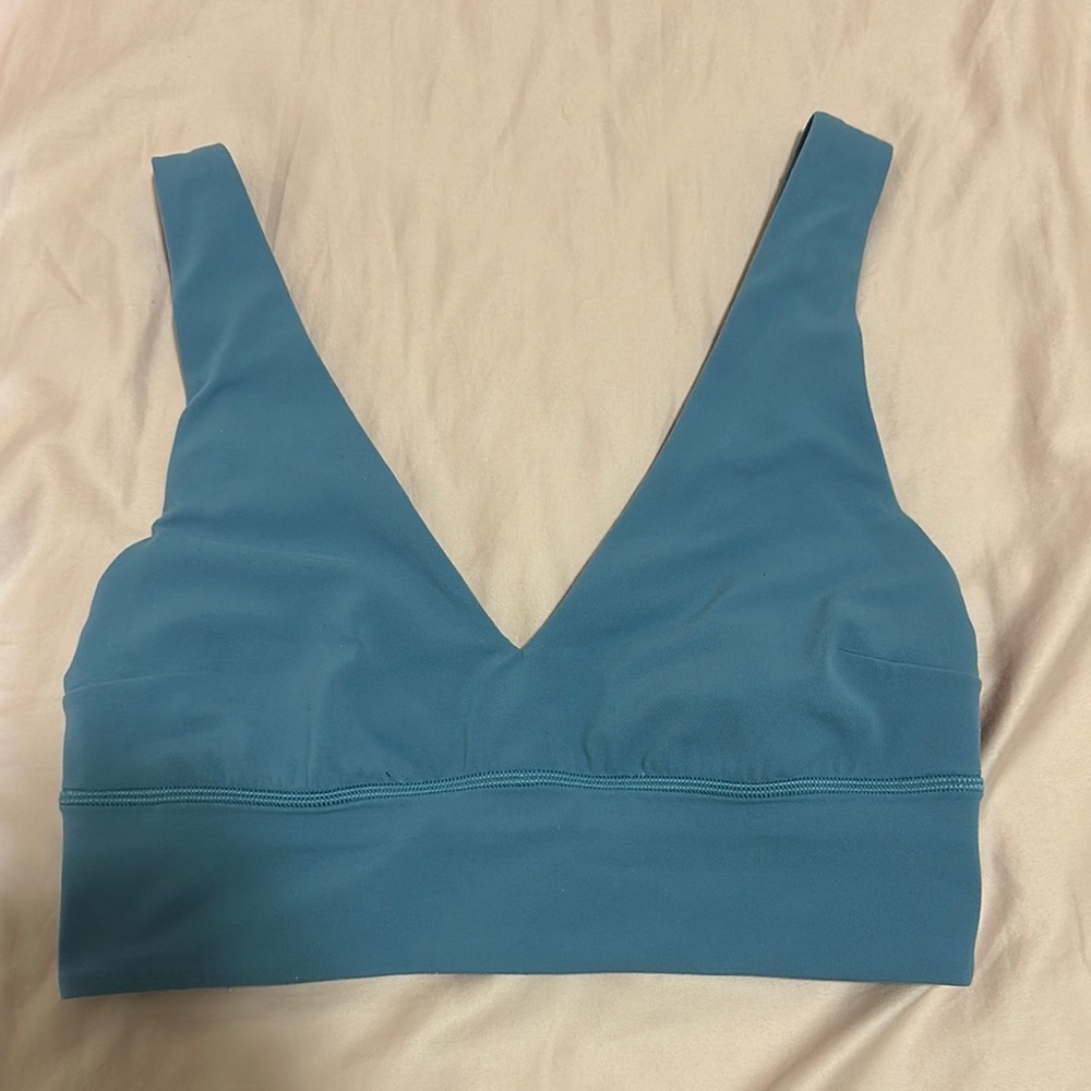 Blue Lululemon Align V-Neck Sports Bra
